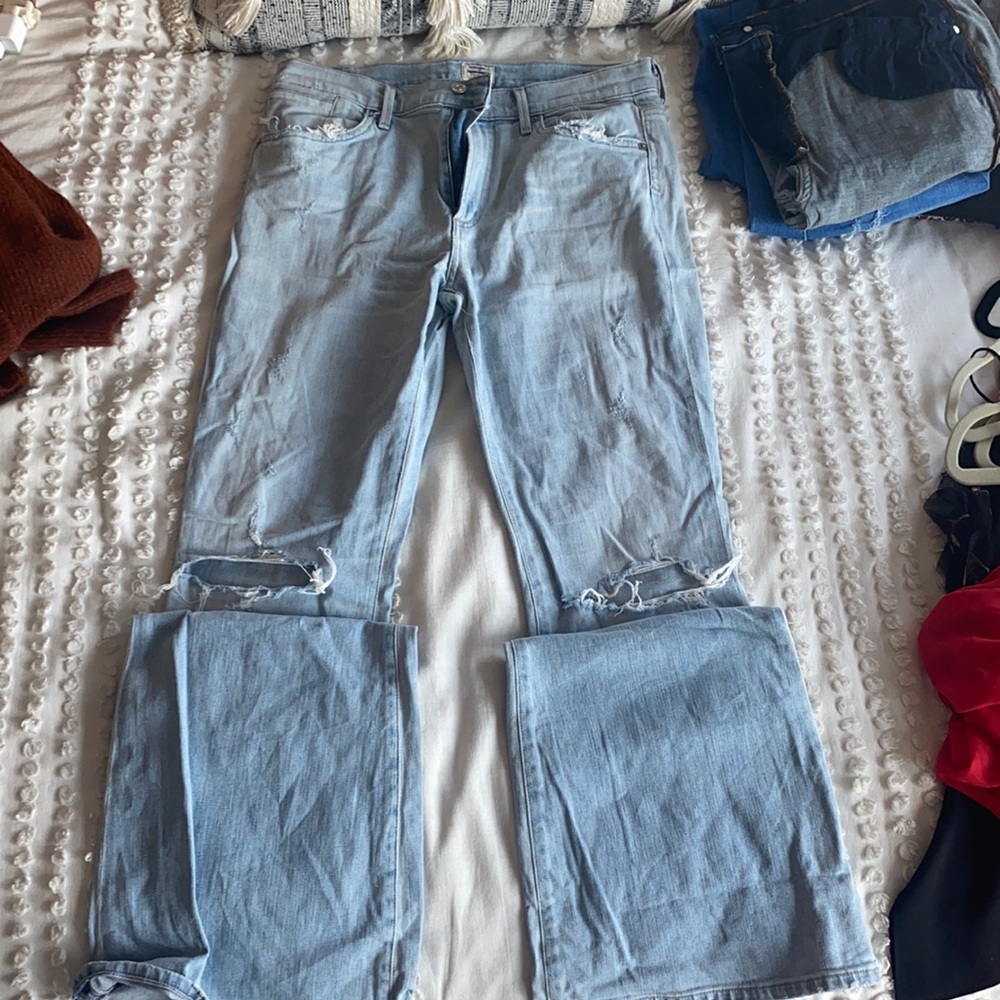 Citizens of Humanity distressed flare jeans